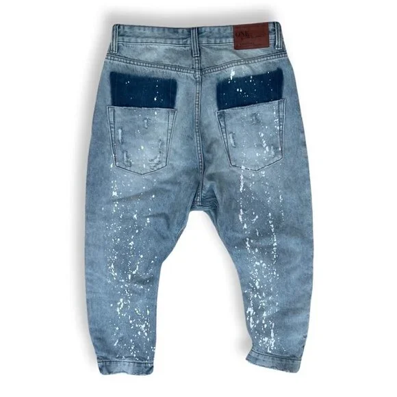 One X One Teaspoon harem style distress jeans size 24 - Picture 2 of 5